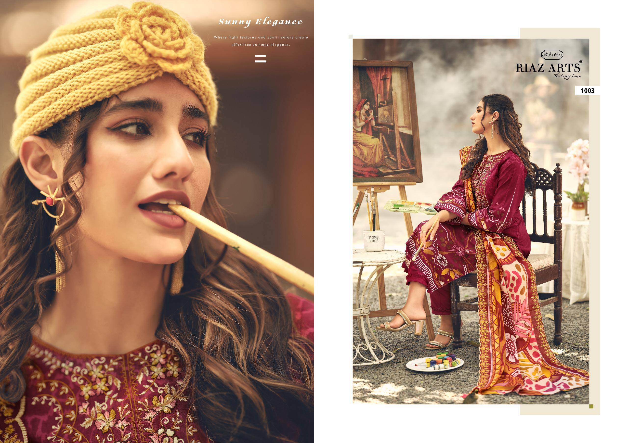 ABU SAEED by RIAZ ARTS PRINTS 13063 TO 13068 SERIES Pakistani Stylish Embroidered LAWN COTTON COLLECTION At Wholesale Price